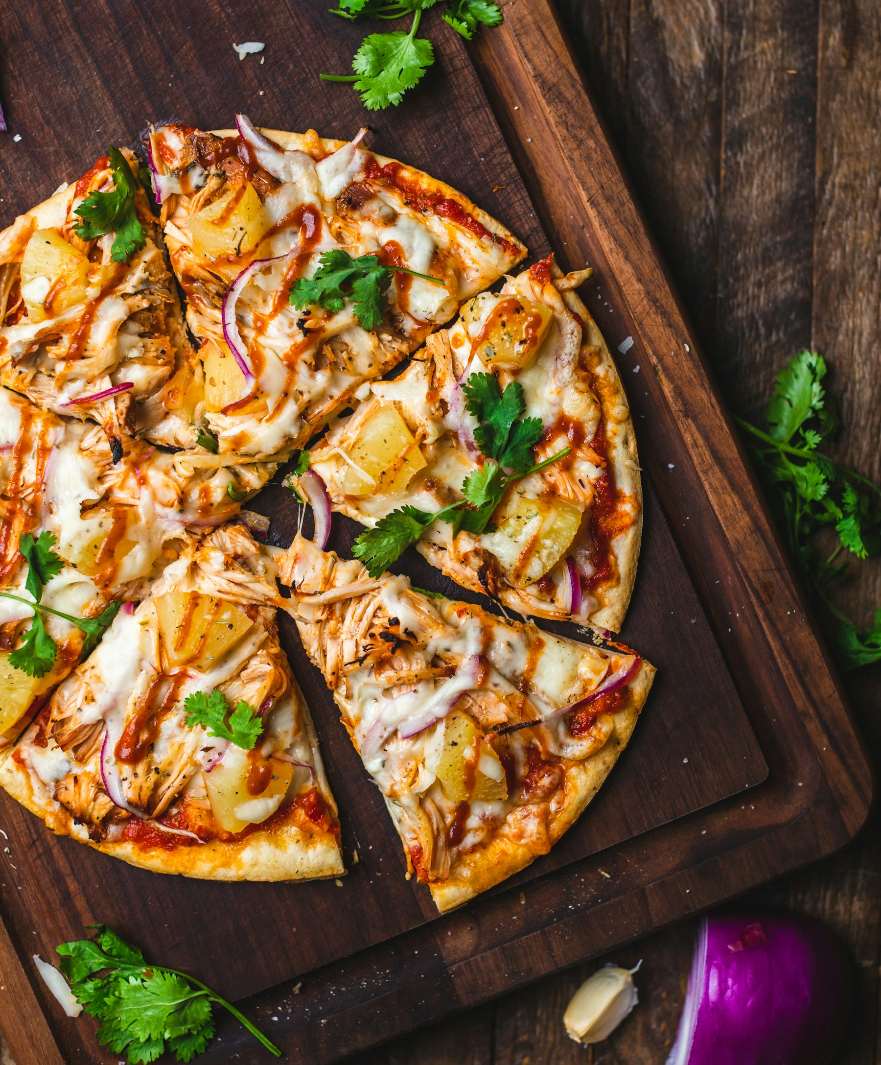 Classic pizza with tomato and cheese
